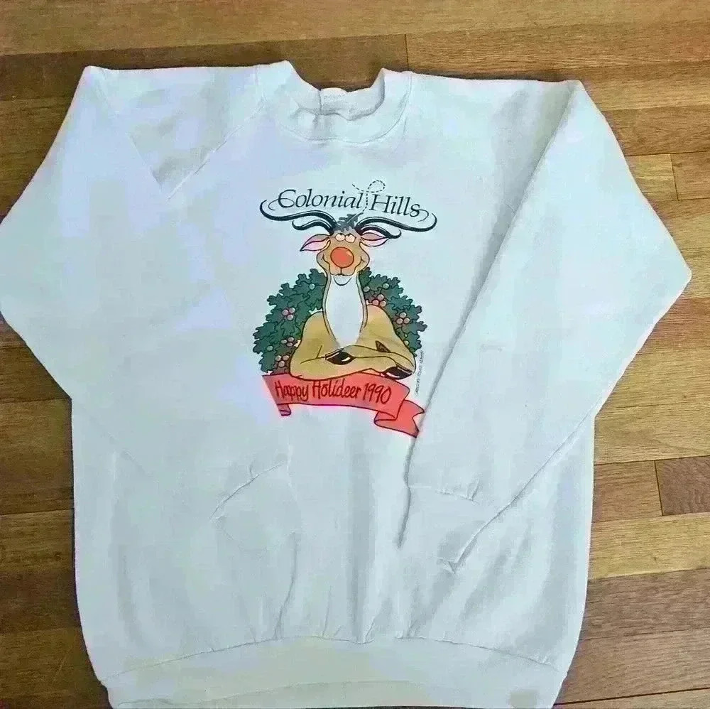 90s Vintage Holiday Crewneck